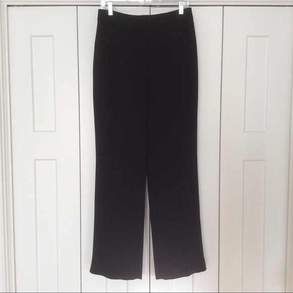 Albert Nipon Black Lined Wide Leg Pants - Size 8 - Picture 2 of 13